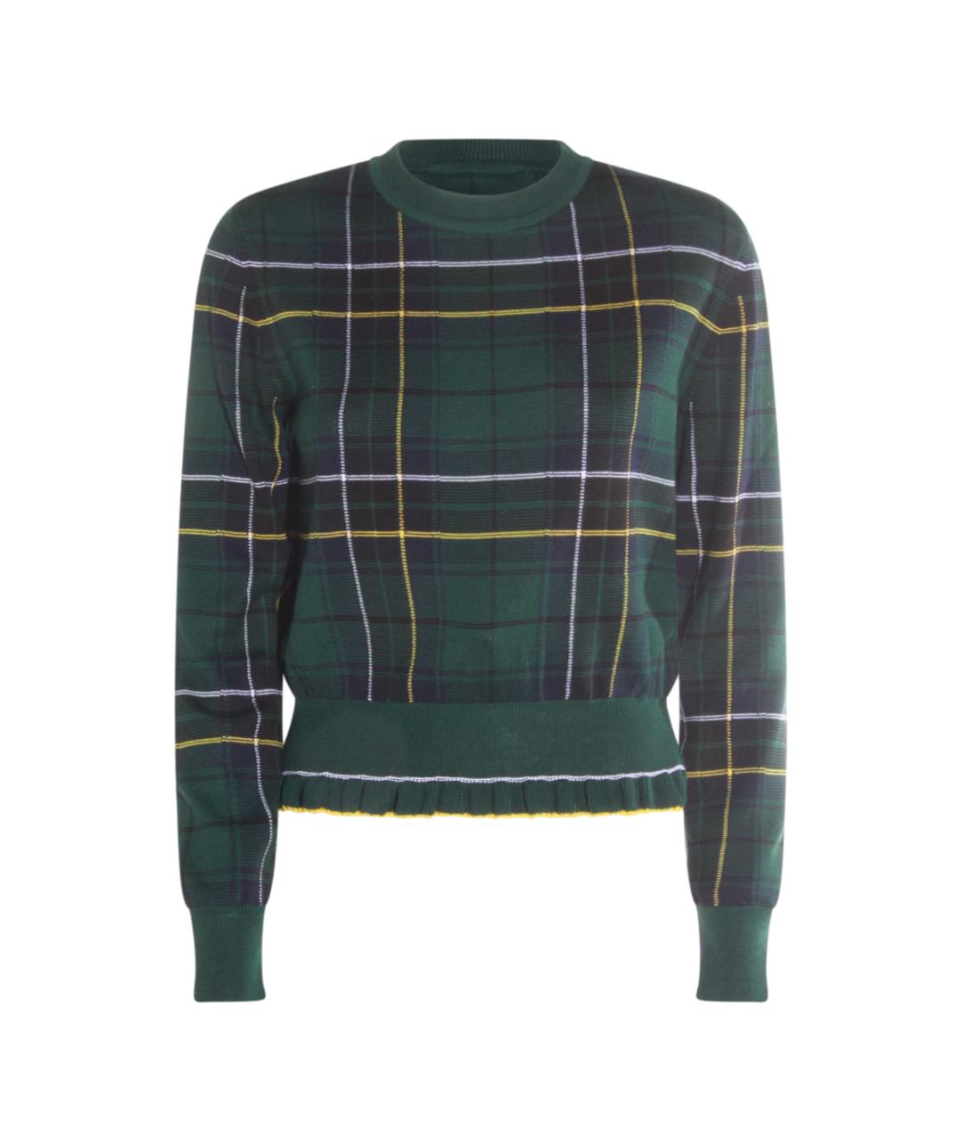 ALEXANDER MCQUEEN Зеленый шерстяной джемпер / свитер, фото 2