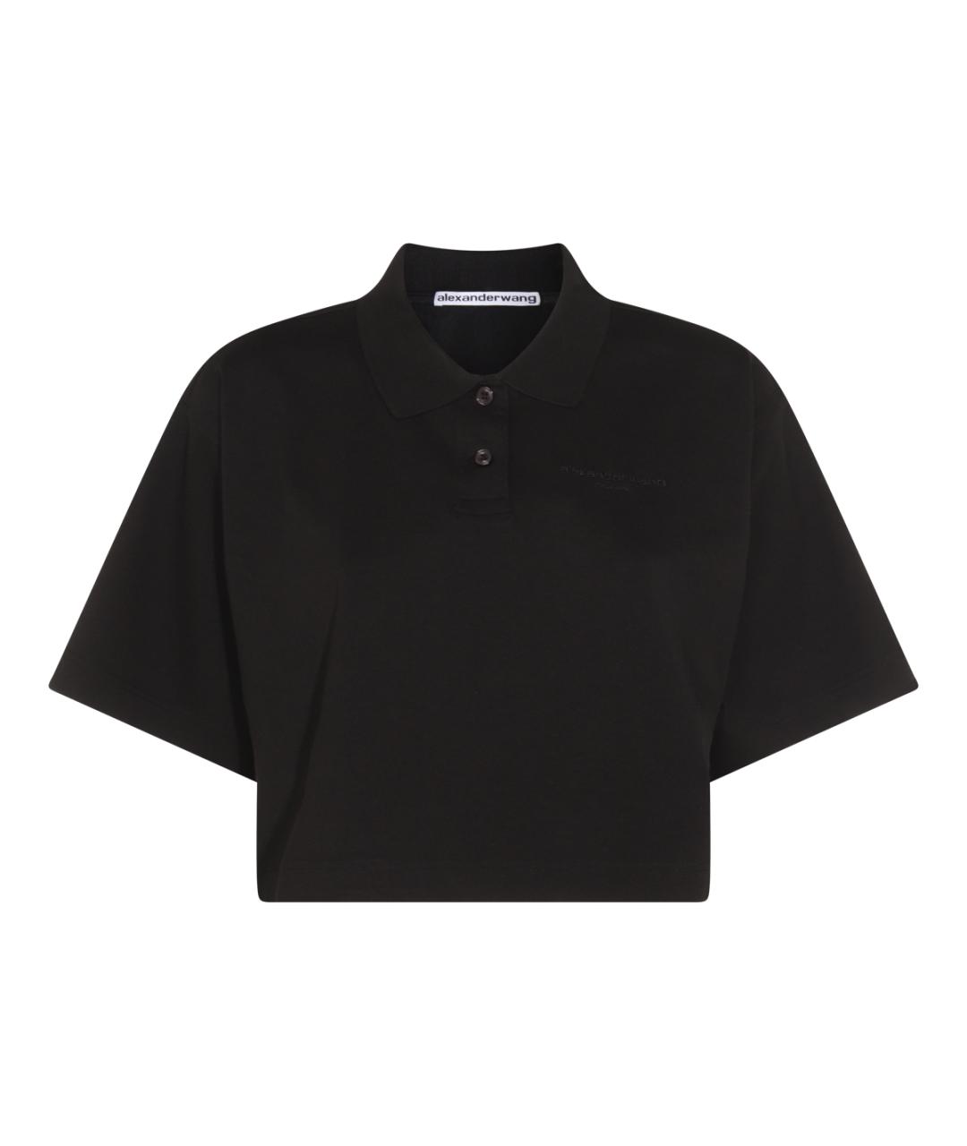 ALEXANDER WANG Черная хлопковая футболка, фото 1