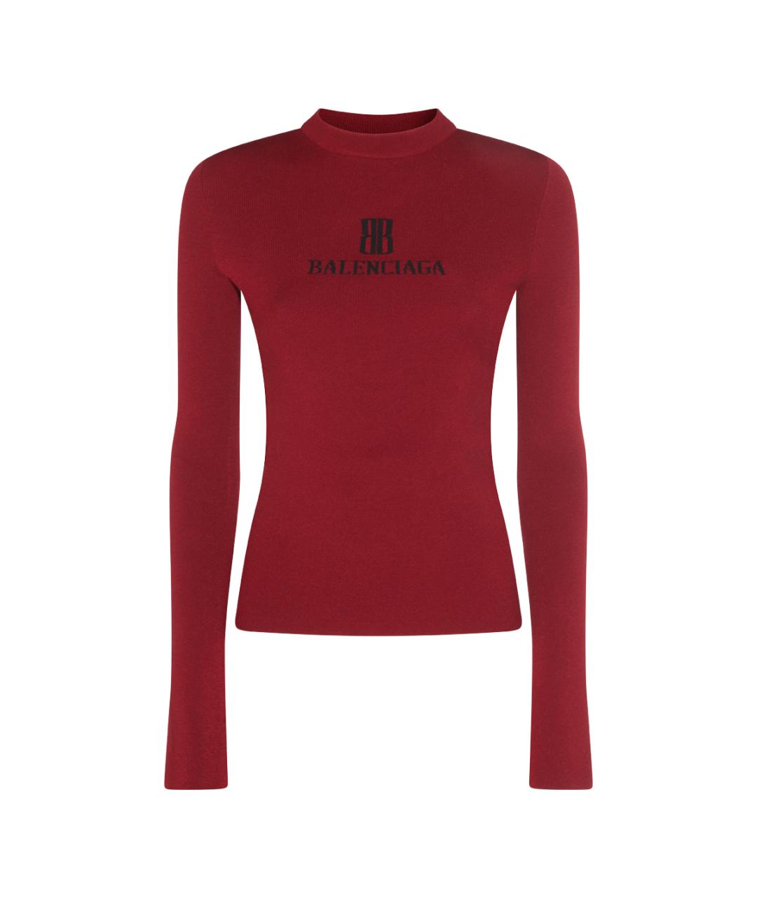 BALENCIAGA Красный вискозный джемпер / свитер, фото 1