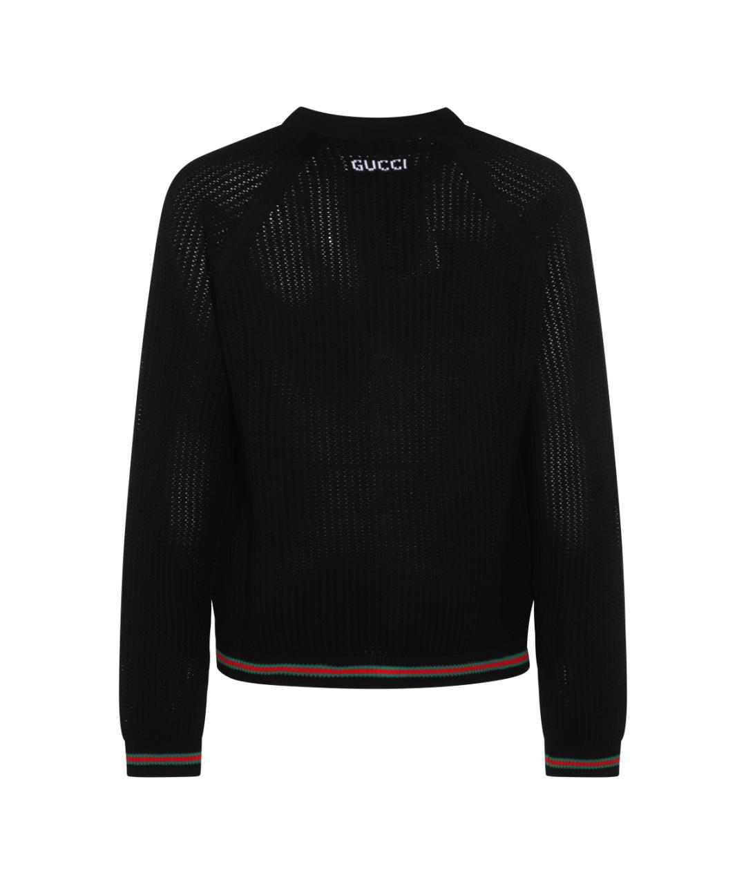 GUCCI Черный хлопковый кардиган, фото 2