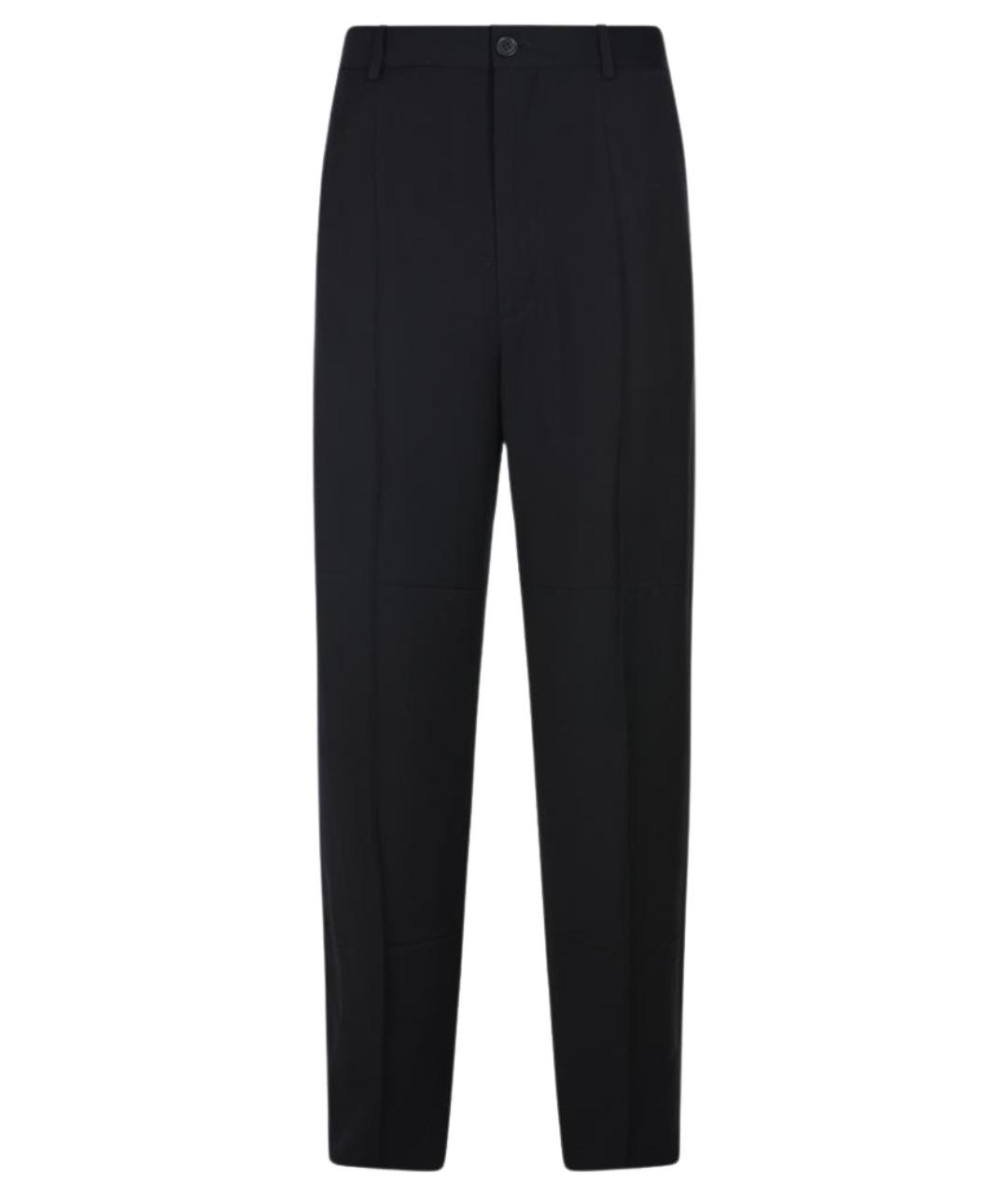 BALENCIAGA Черные вискозные повседневные брюки, фото 1