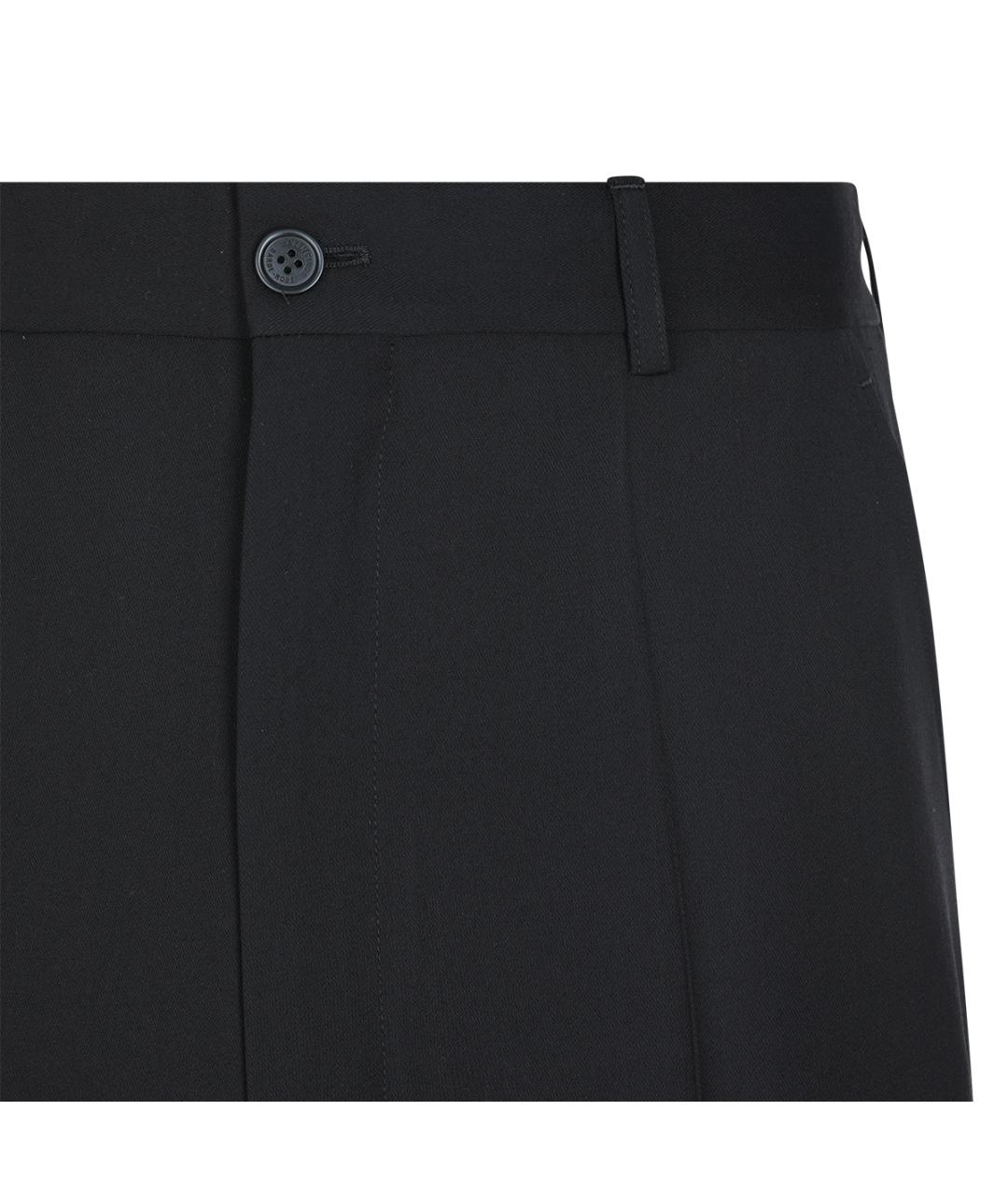 BALENCIAGA Черные вискозные повседневные брюки, фото 3