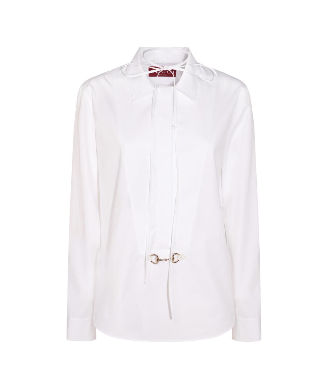 GUCCI Белая хлопковая рубашка, фото 1