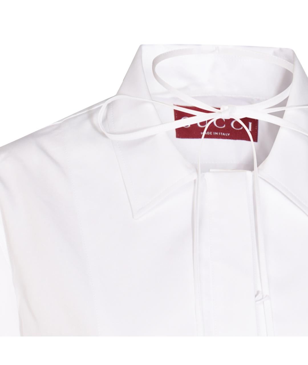 GUCCI Белая хлопковая рубашка, фото 4