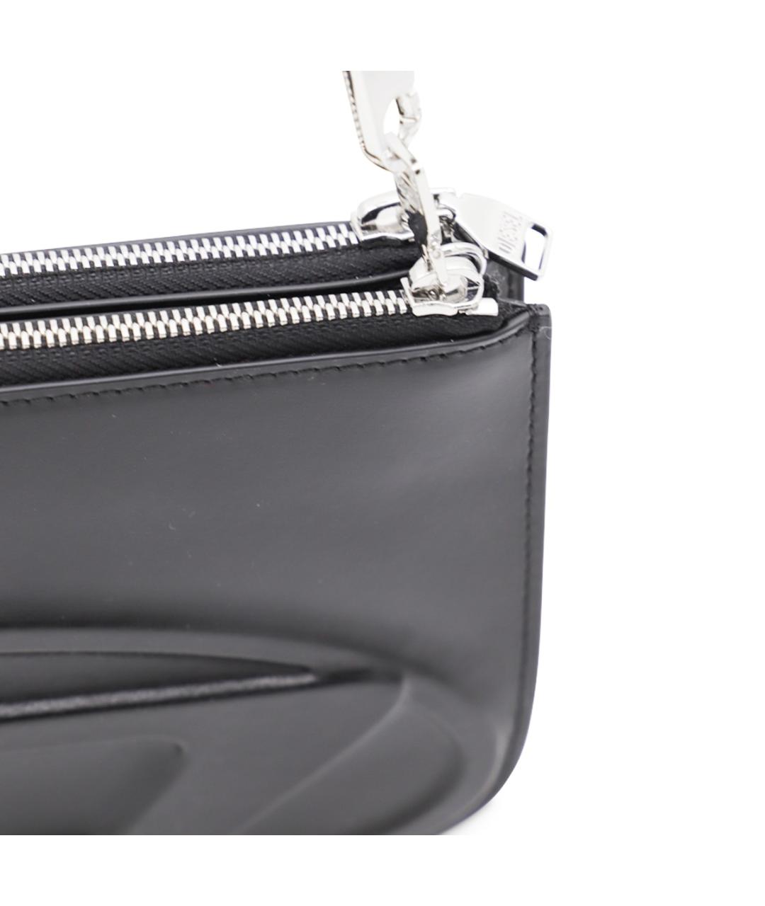 DIESEL Черная сумка через плечо из искусственной кожи, фото 3