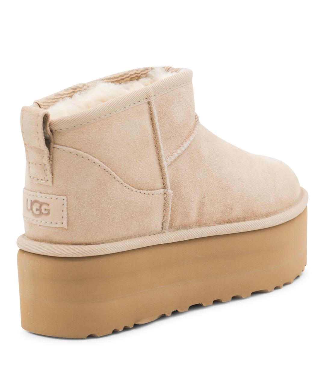 UGG AUSTRALIA Бежевые замшевые сапоги, фото 3