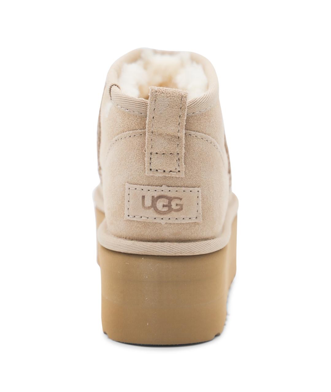 UGG AUSTRALIA Бежевые замшевые сапоги, фото 4