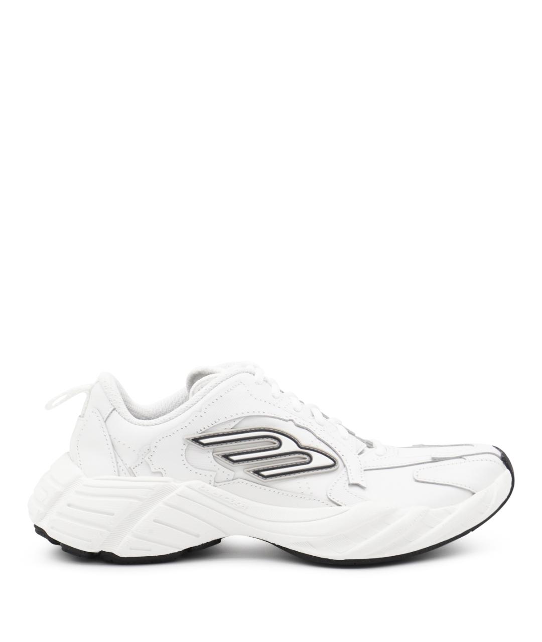 BALENCIAGA Белые кожаные кроссовки, фото 1