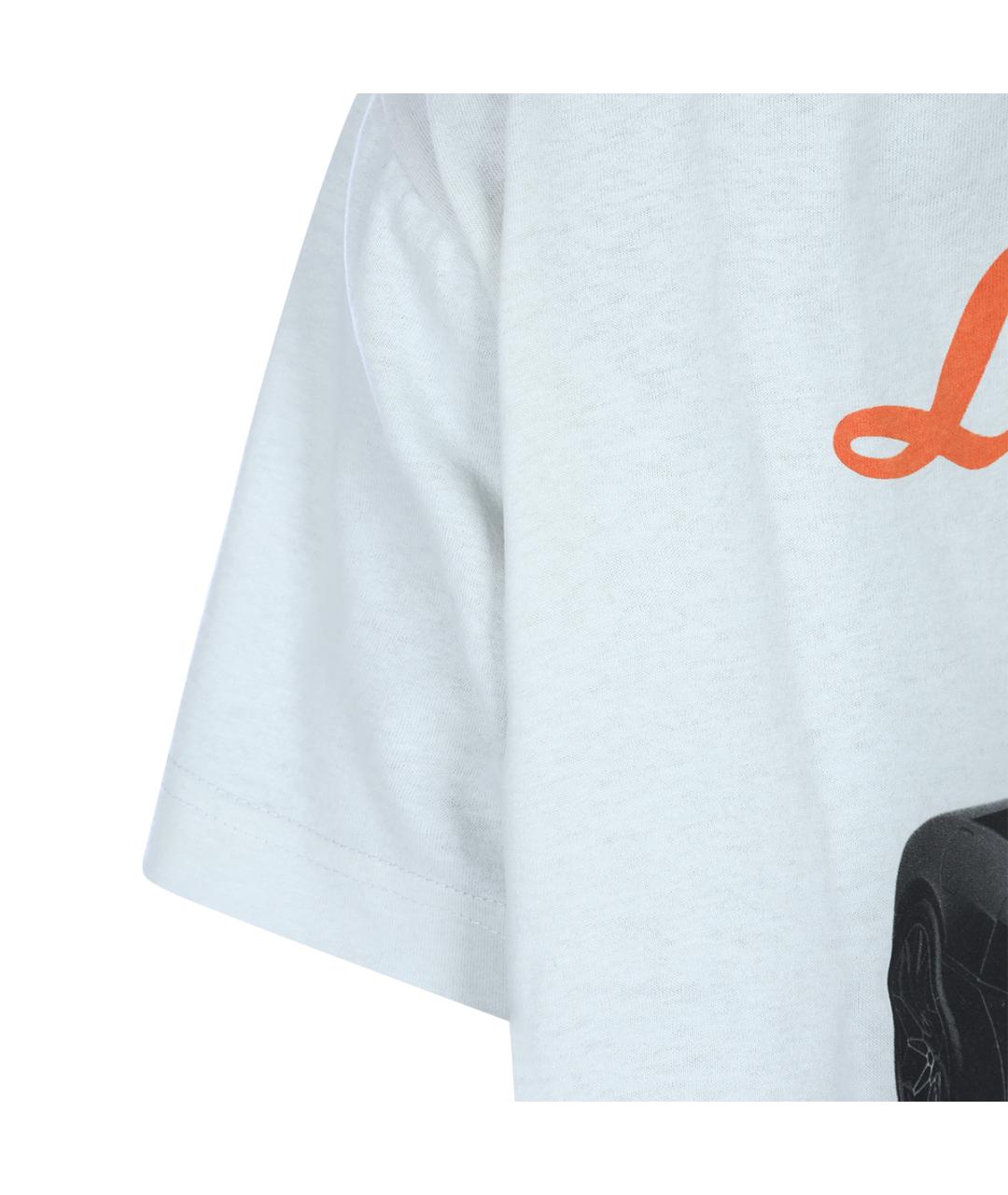 BALENCIAGA Белая хлопковая футболка, фото 4