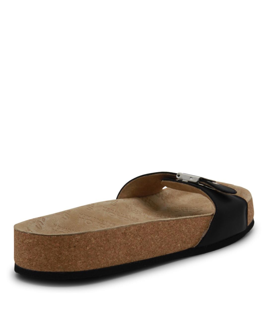 BALENCIAGA Черные кожаные шлепанцы, фото 3