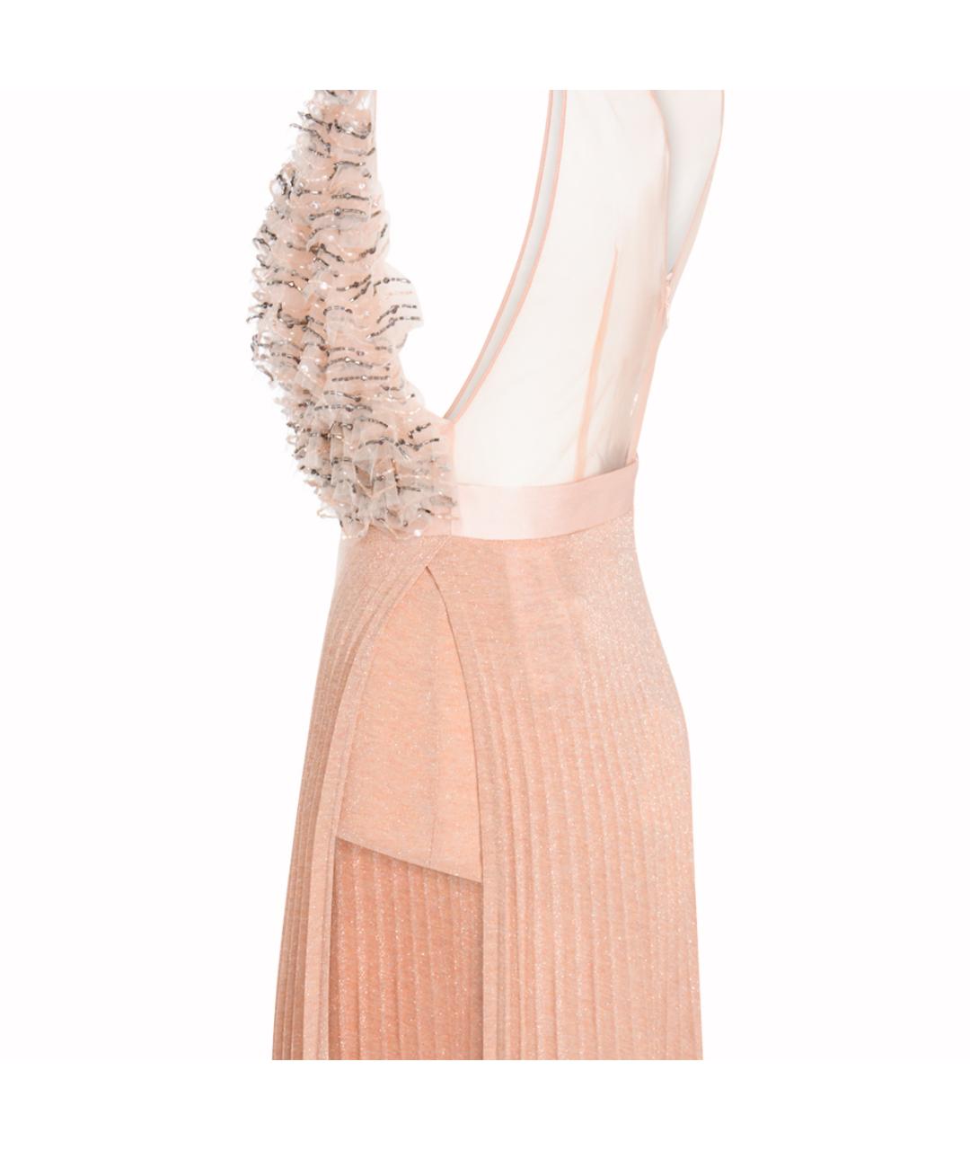 ELISABETTA FRANCHI Розовое вискозное платье, фото 3