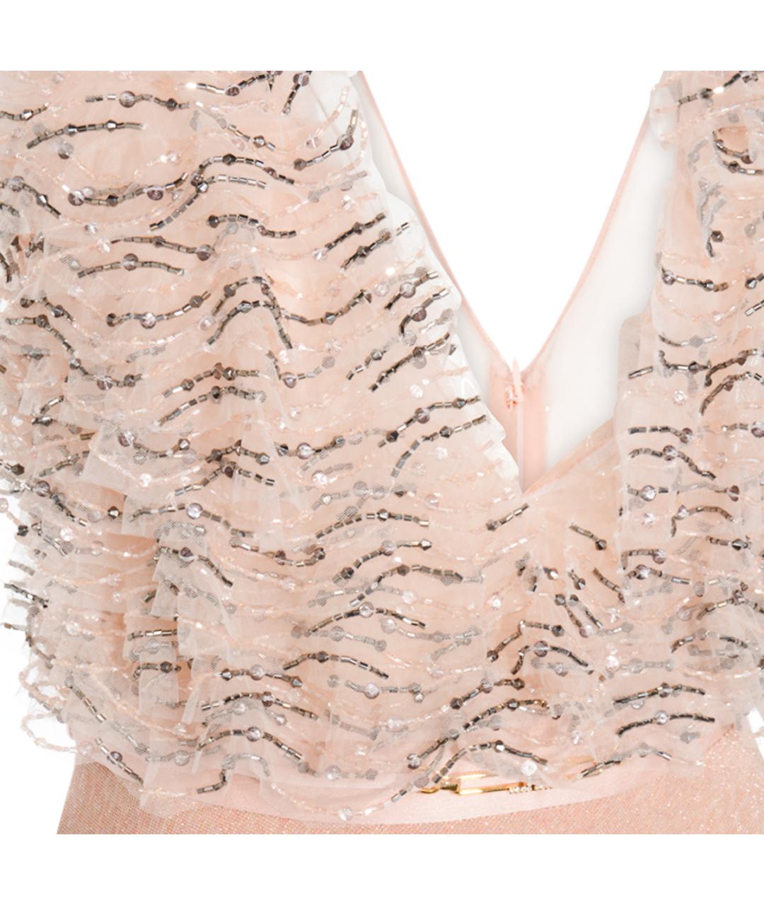 ELISABETTA FRANCHI Розовое вискозное платье, фото 4