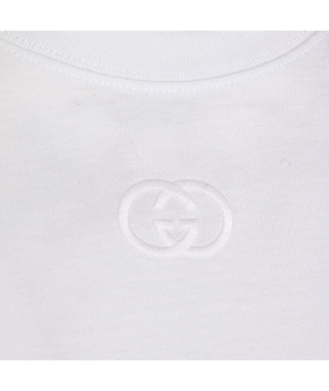 GUCCI Белая хлопковая футболка, фото 3