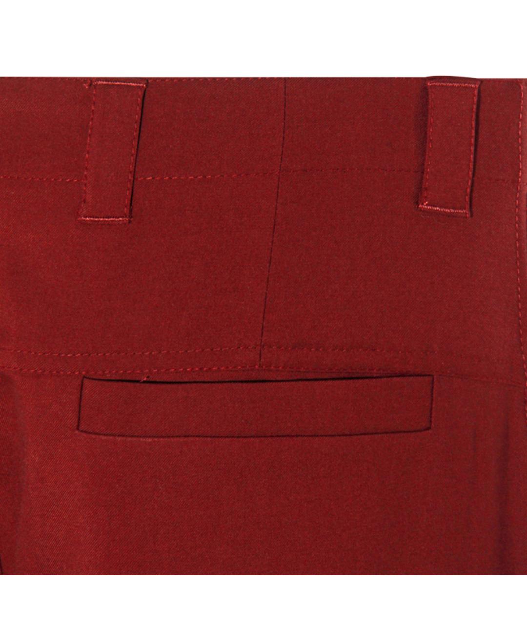 GUCCI Бордовые шерстяные повседневные брюки, фото 4