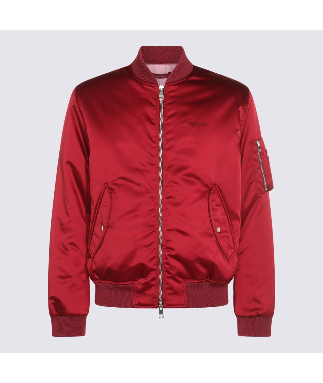 GUCCI Красная синтетическая куртка, фото 2