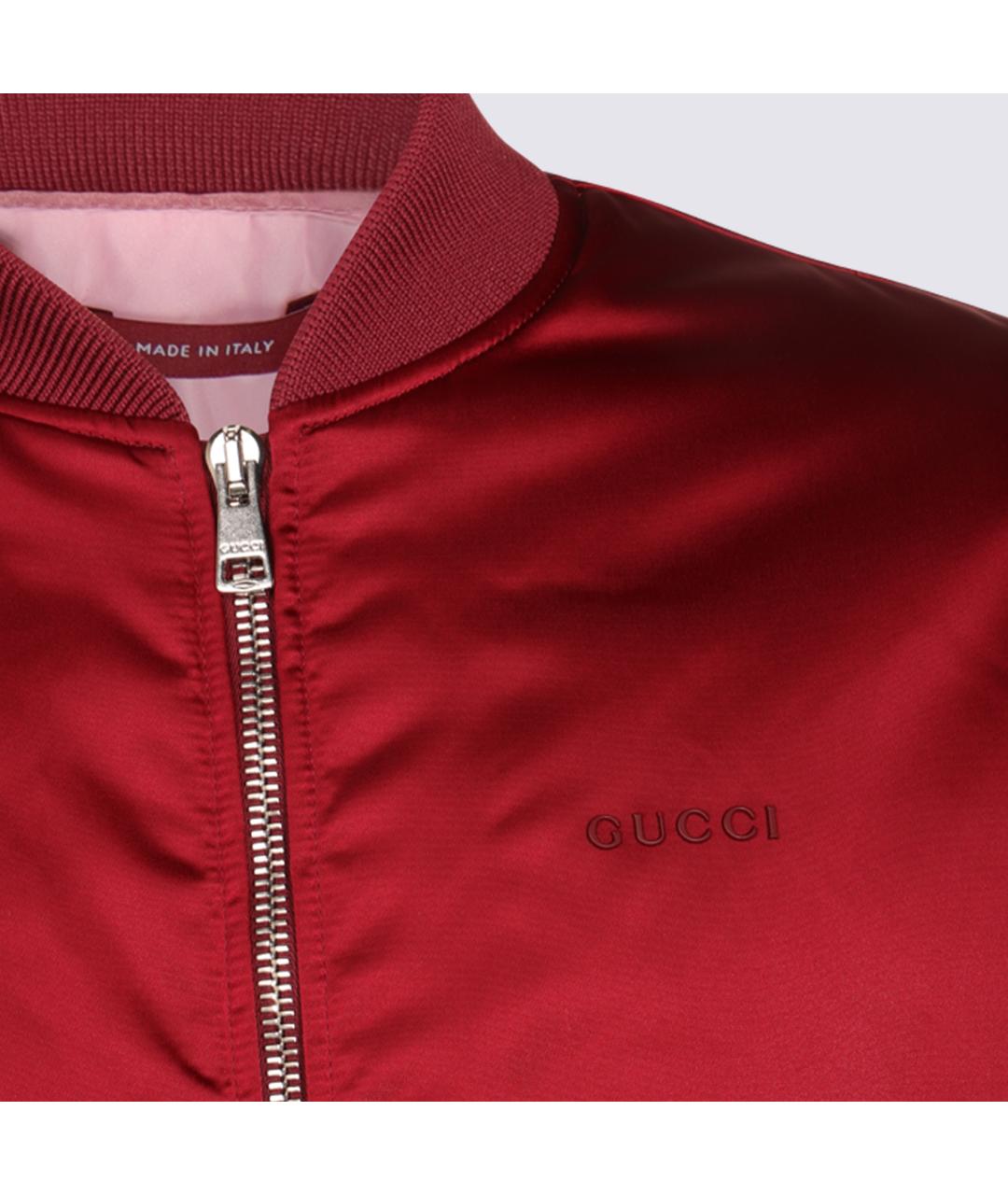 GUCCI Красная синтетическая куртка, фото 4