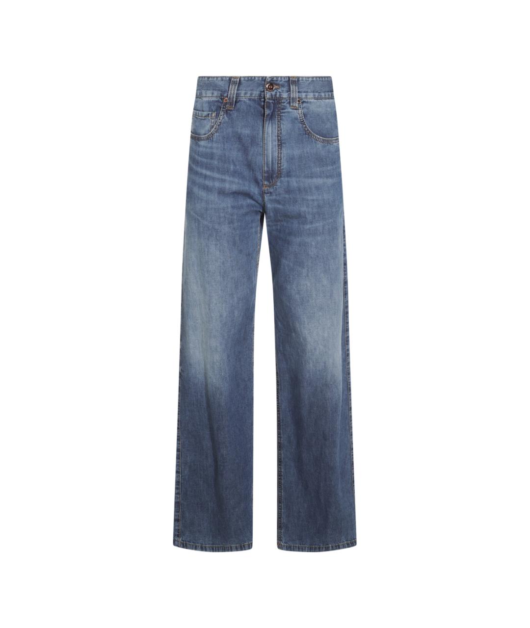 BRUNELLO CUCINELLI Хлопковые прямые джинсы, фото 1