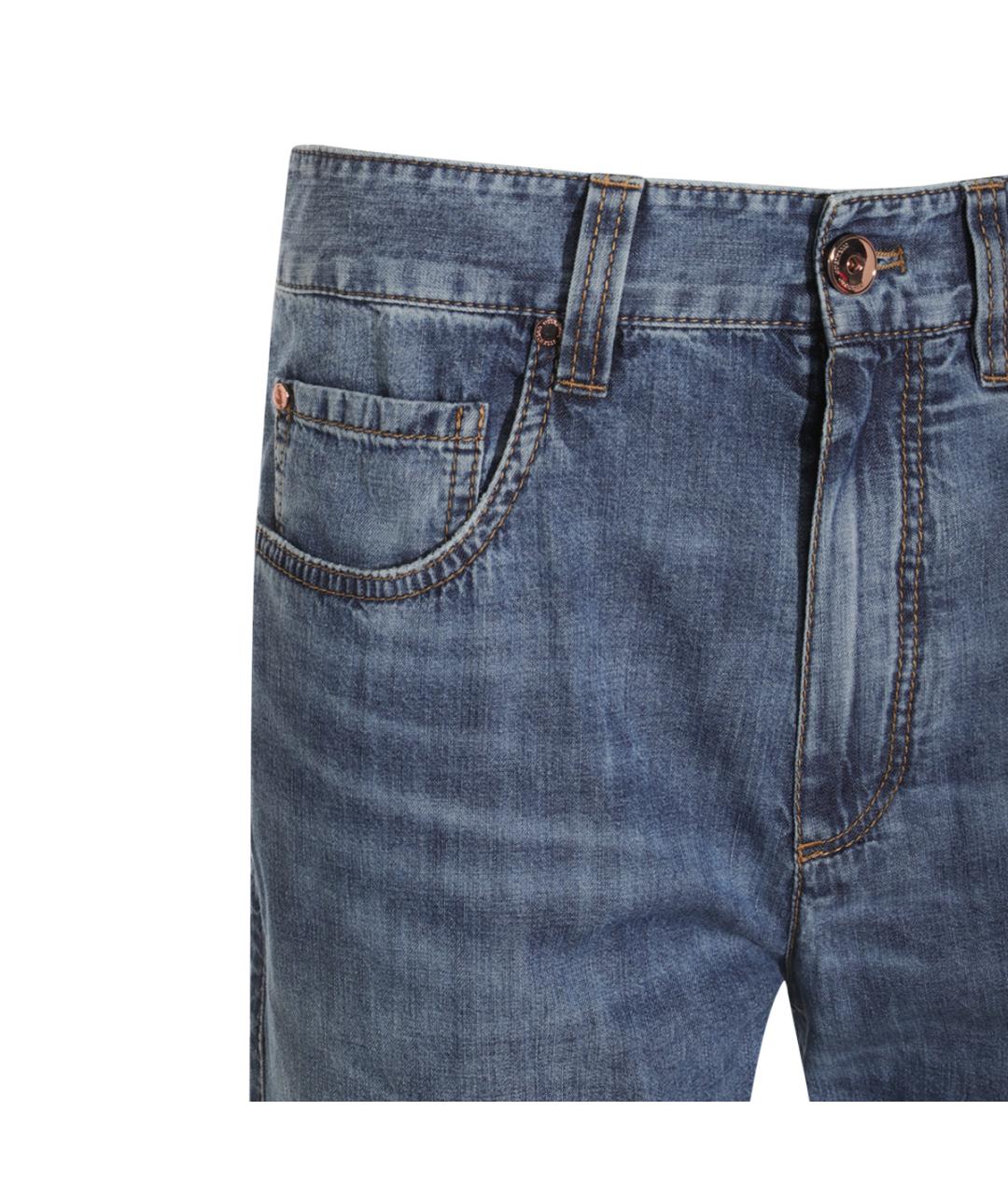 BRUNELLO CUCINELLI Хлопковые прямые джинсы, фото 3