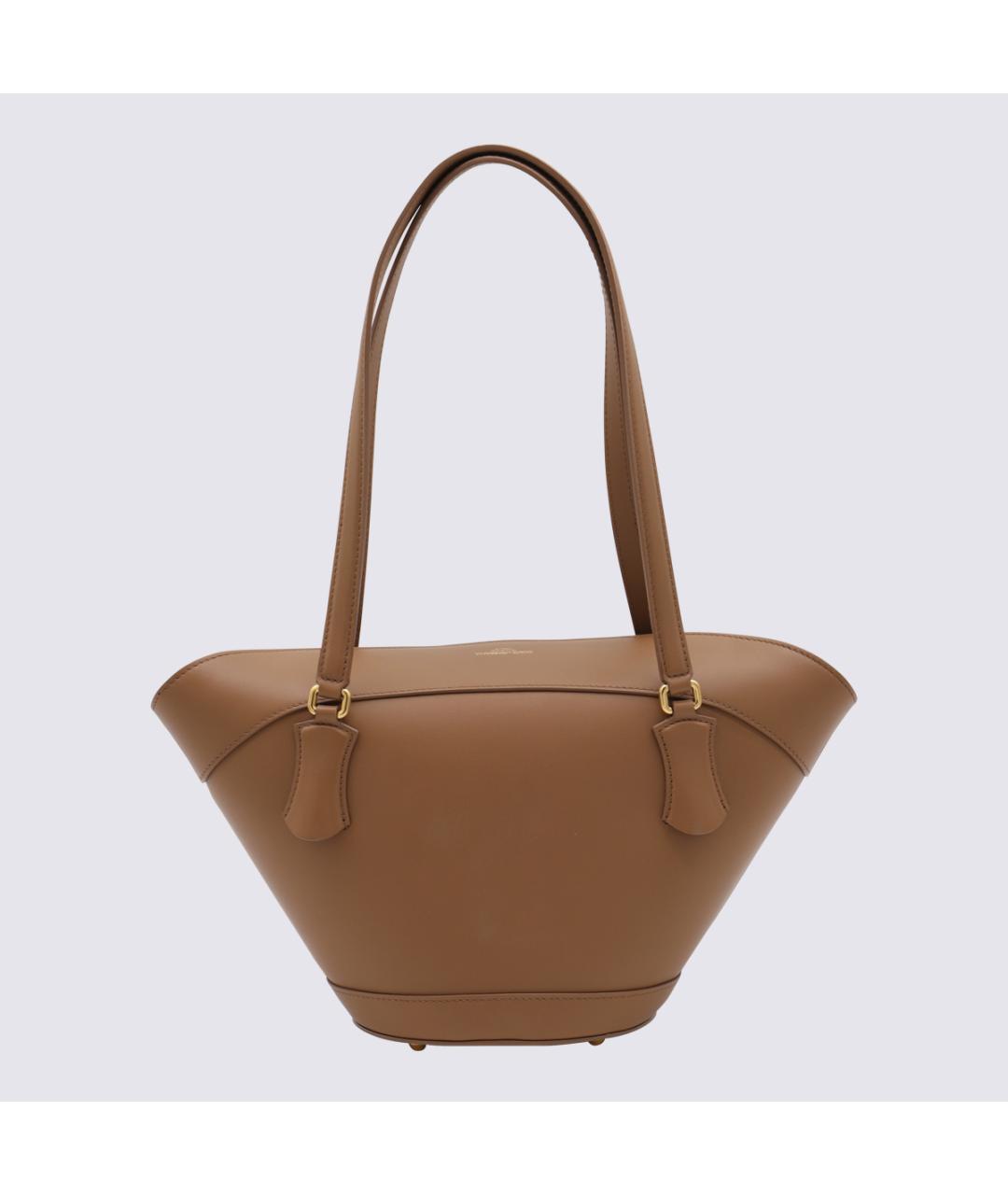 DOLCE&GABBANA Коричневая кожаная сумка тоут, фото 4