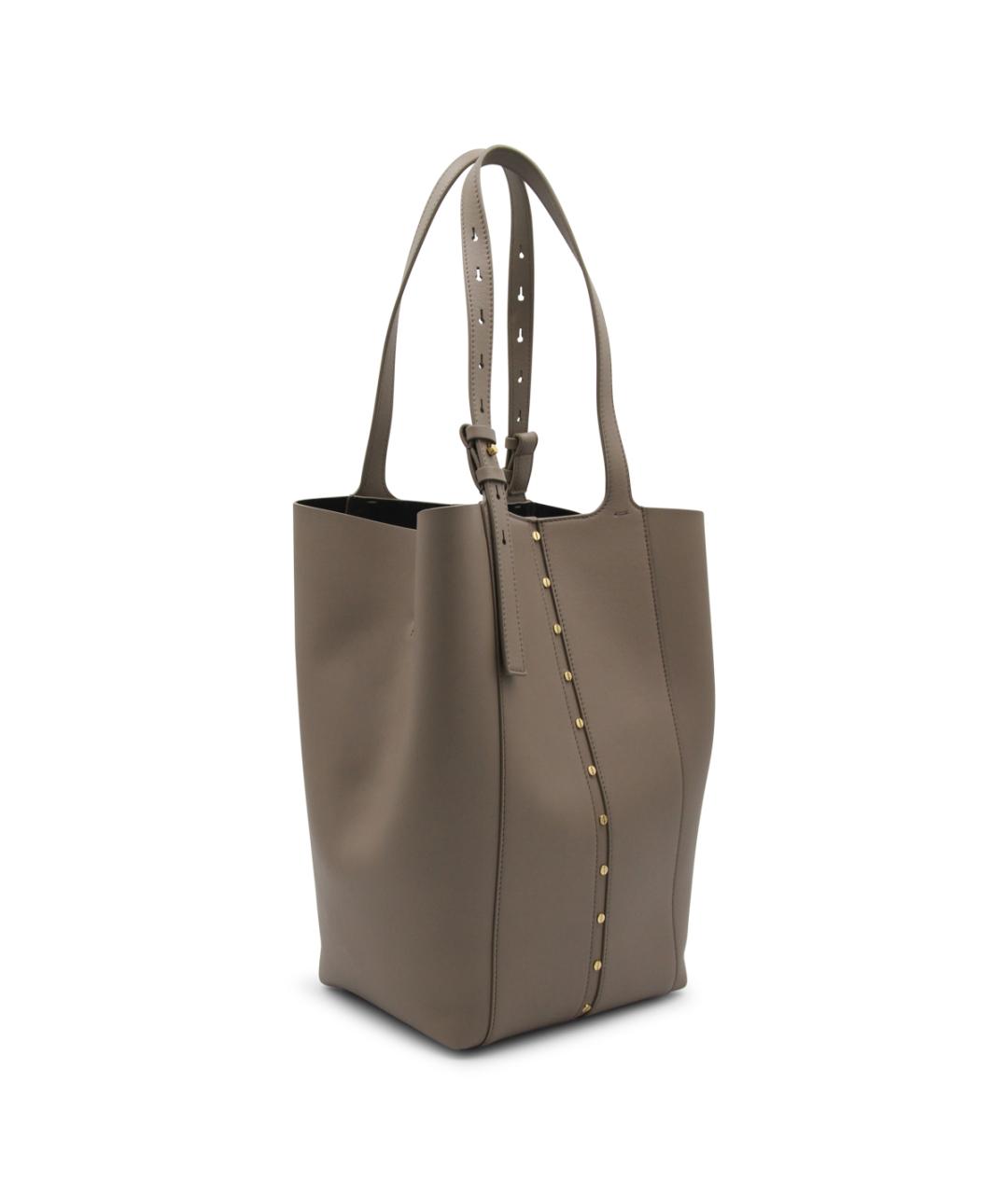 GOLDEN GOOSE DELUXE BRAND Коричневая кожаная сумка тоут, фото 2