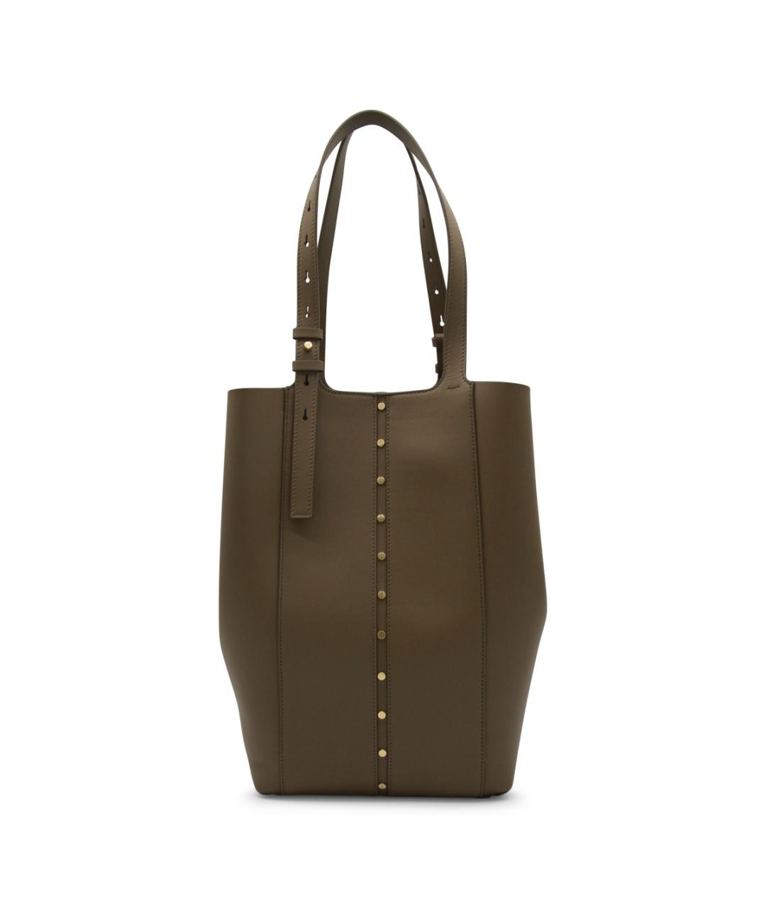 GOLDEN GOOSE DELUXE BRAND Хаки кожаная сумка тоут, фото 1