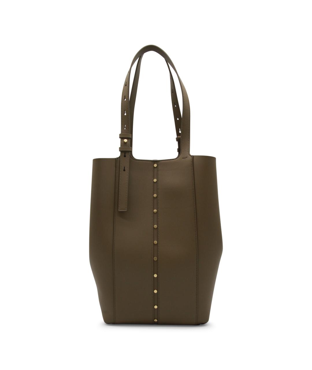 GOLDEN GOOSE DELUXE BRAND Хаки кожаная сумка тоут, фото 5