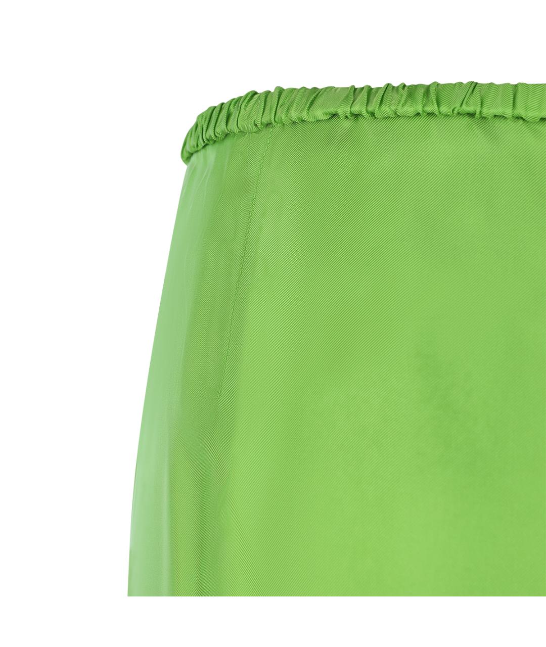 GUCCI Зеленая вискозная юбка миди, фото 4