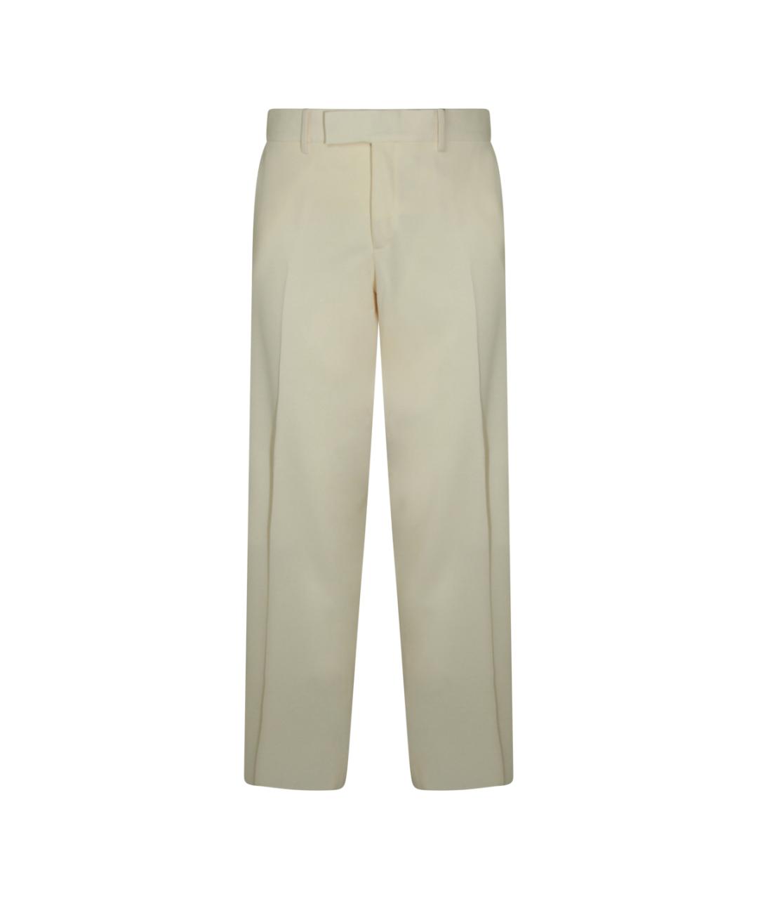 FENDI Бежевые шерстяные повседневные брюки, фото 6