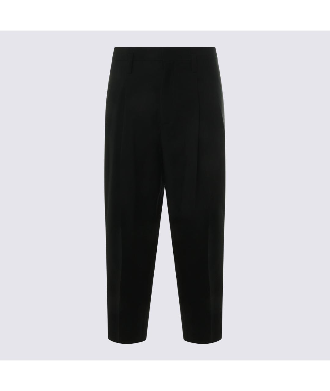 JIL SANDER Черные шерстяные повседневные брюки, фото 9