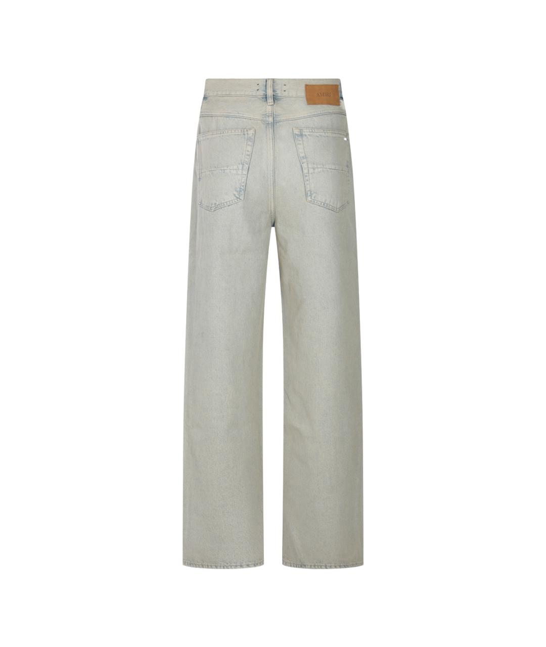 AMIRI Голубые хлопковые прямые джинсы, фото 2