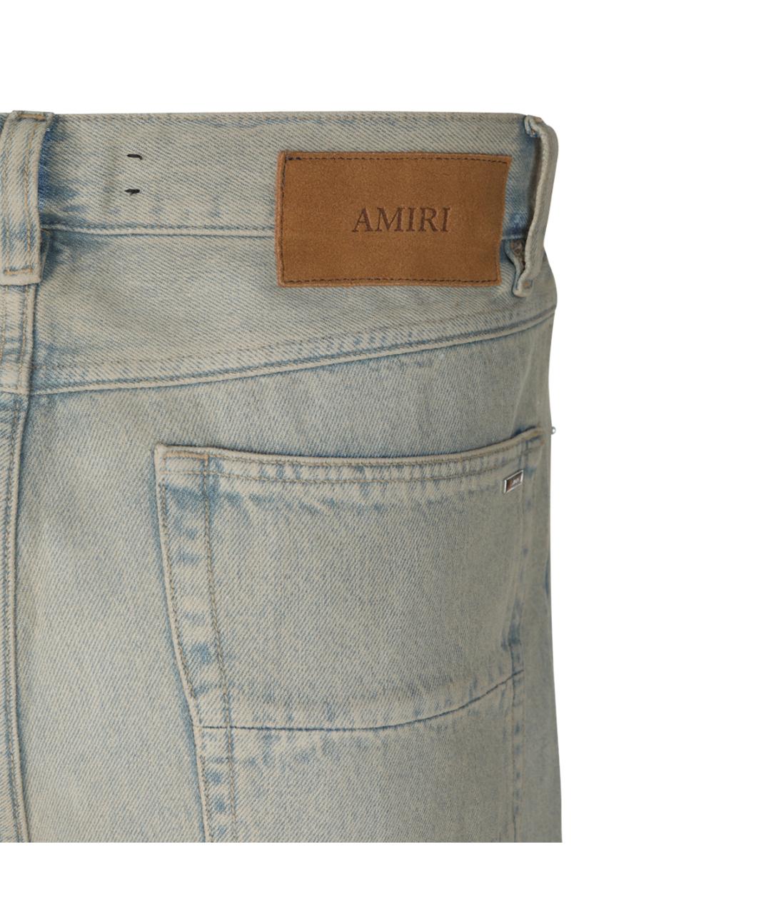 AMIRI Голубые хлопковые прямые джинсы, фото 4