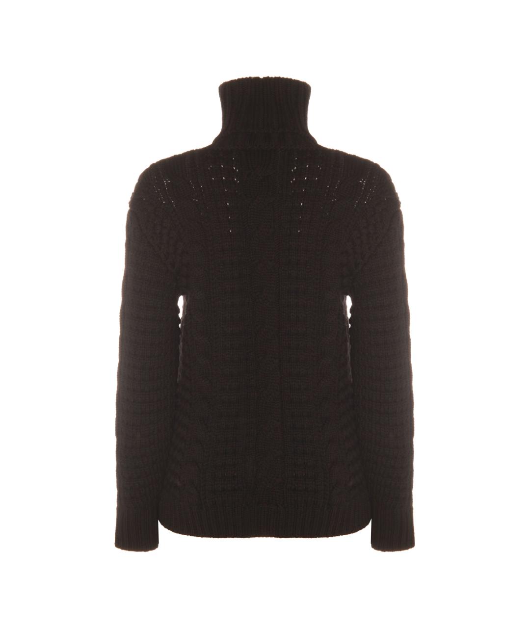 MONCLER Черный шерстяной джемпер / свитер, фото 2