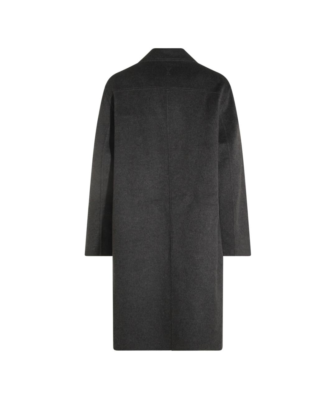 Ami Paris Серое шерстяное пальто, фото 2