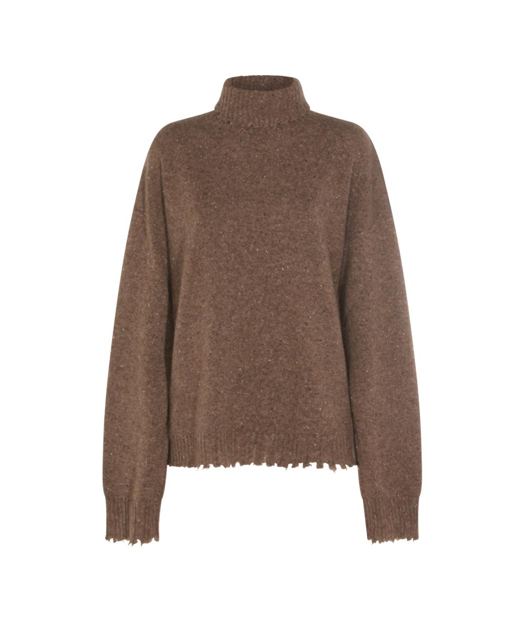 UMA WANG Коричневый шерстяной джемпер / свитер, фото 1