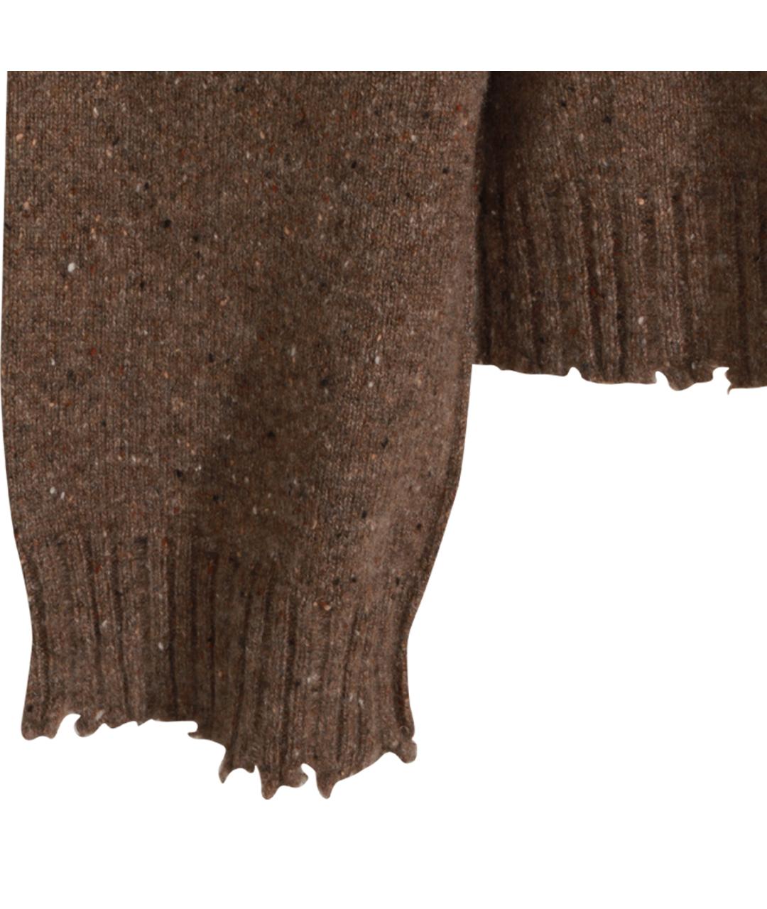 UMA WANG Коричневый шерстяной джемпер / свитер, фото 3