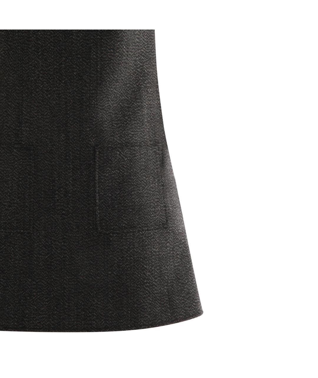 COURREGES Черное шерстяное повседневное платье, фото 3