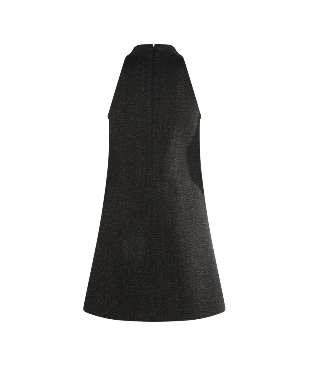 COURREGES Черное шерстяное повседневное платье, фото 2