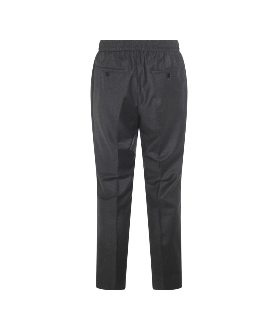 Ami Paris Серые шерстяные повседневные брюки, фото 2