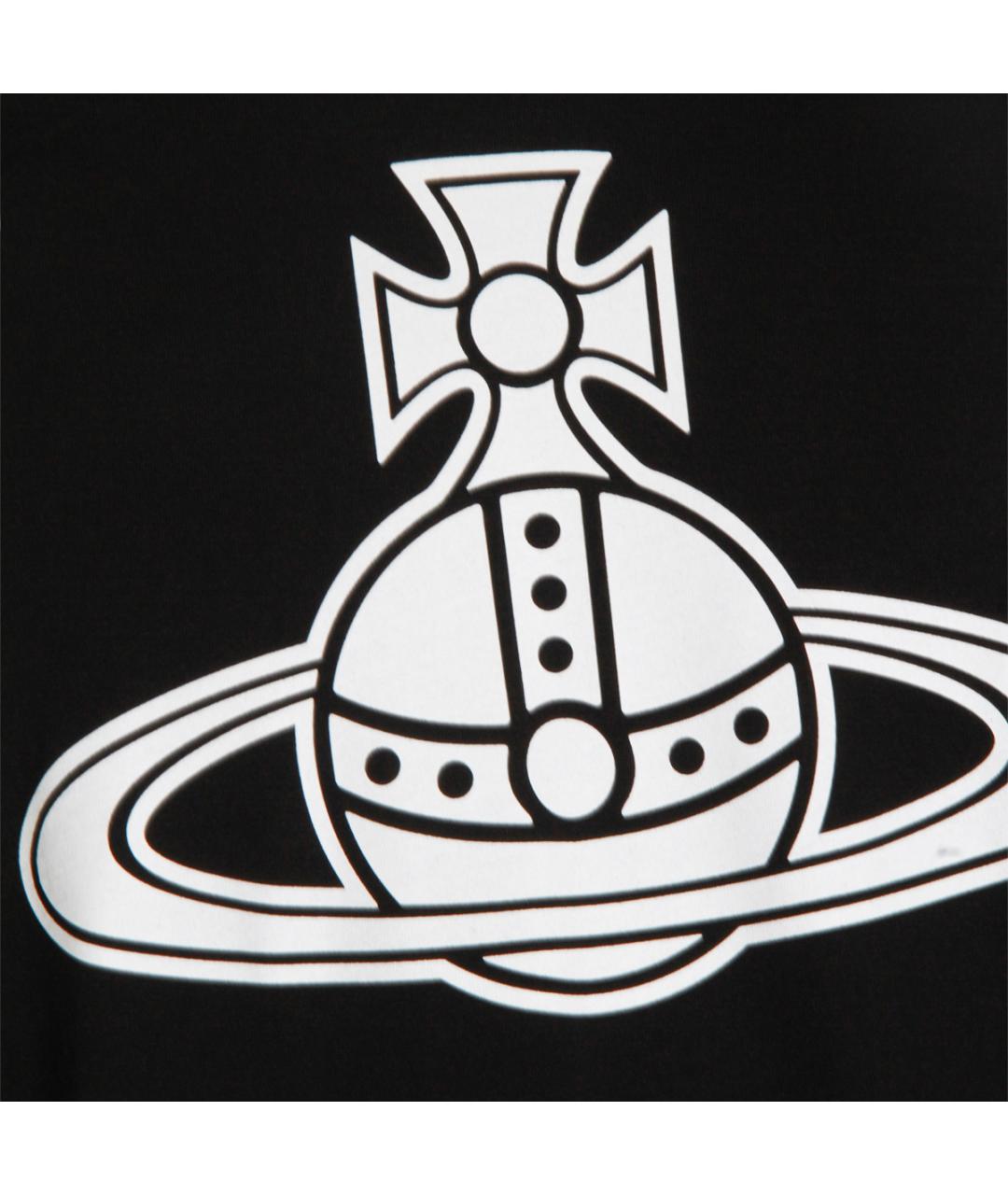 VIVIENNE WESTWOOD Черная хлопковая футболка, фото 3