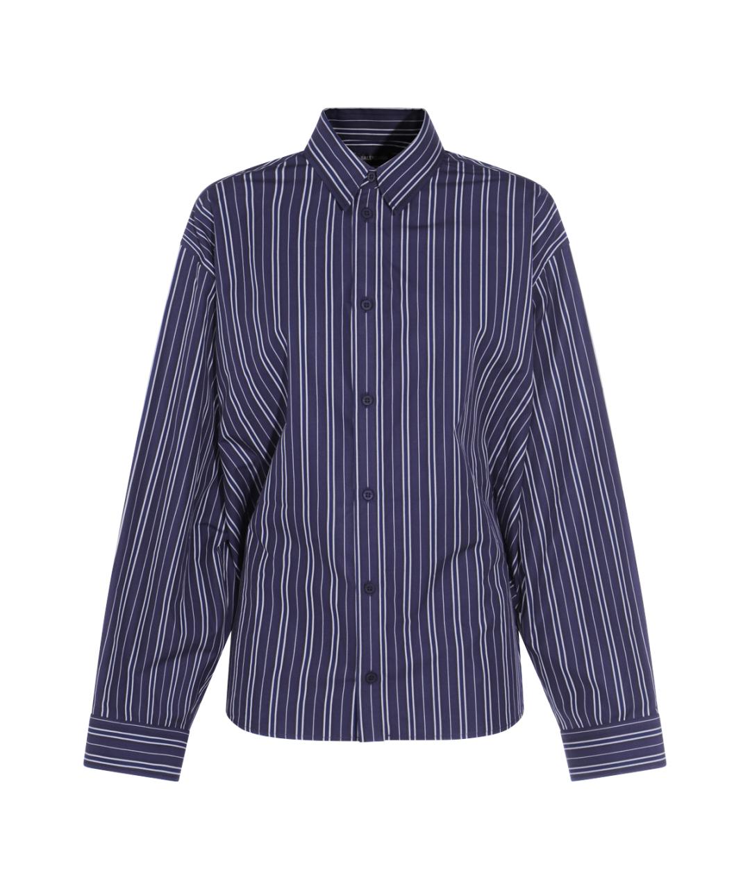 BALENCIAGA Синяя хлопковая рубашка, фото 1