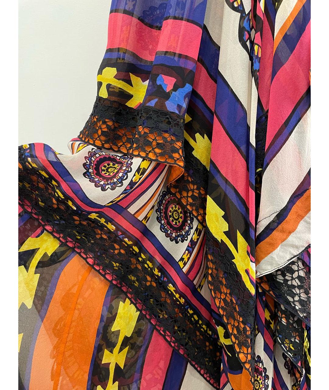 DIANE VON FURSTENBERG Мульти шелковое повседневное платье, фото 7