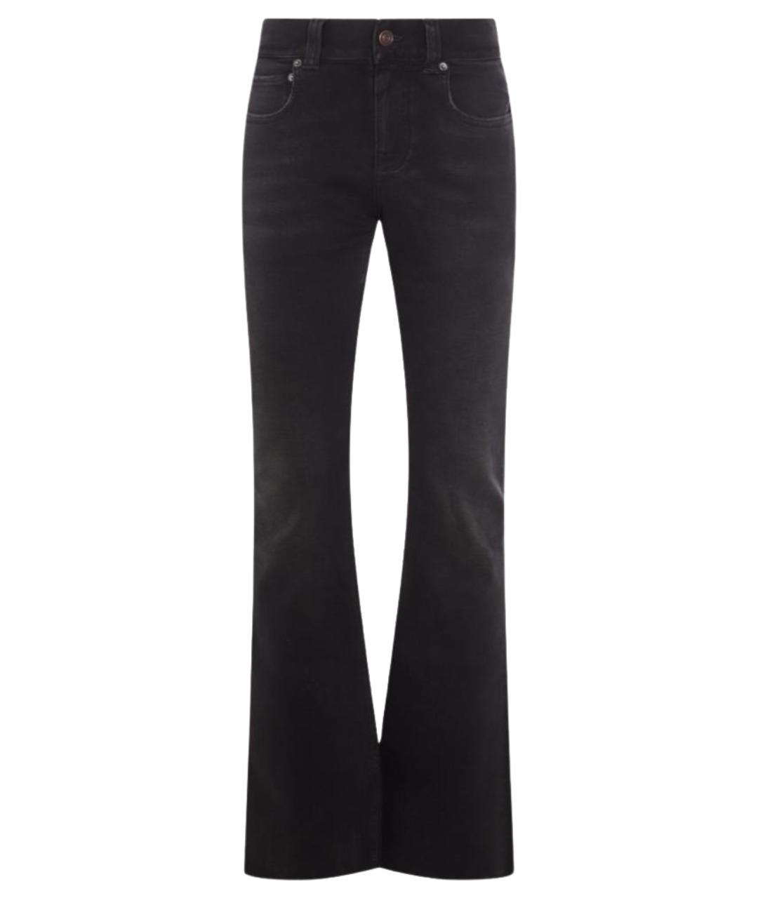 BALENCIAGA Черные хлопковые джинсы клеш, фото 1