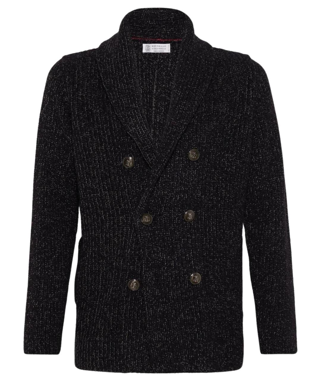 BRUNELLO CUCINELLI Черный шерстяной кардиган, фото 1