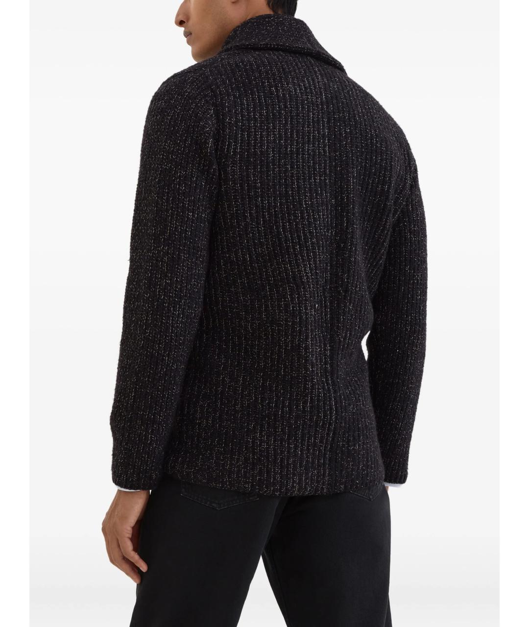 BRUNELLO CUCINELLI Черный шерстяной кардиган, фото 4