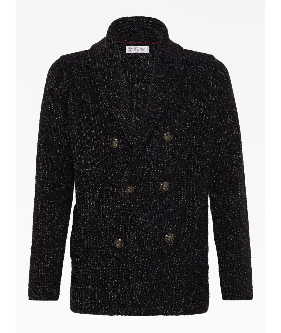 BRUNELLO CUCINELLI Черный шерстяной кардиган, фото 6