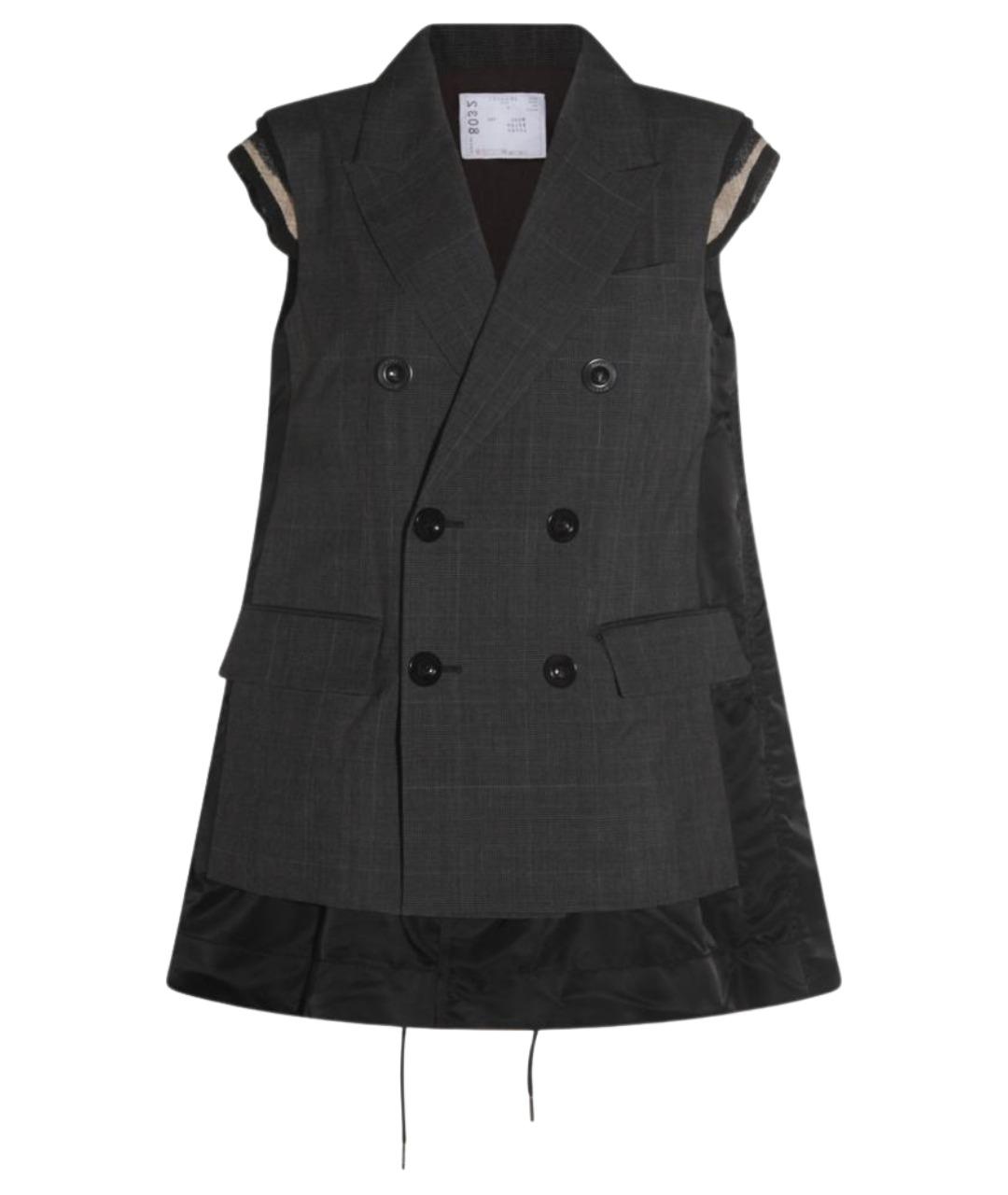 SACAI Серый шерстяной жилет, фото 1