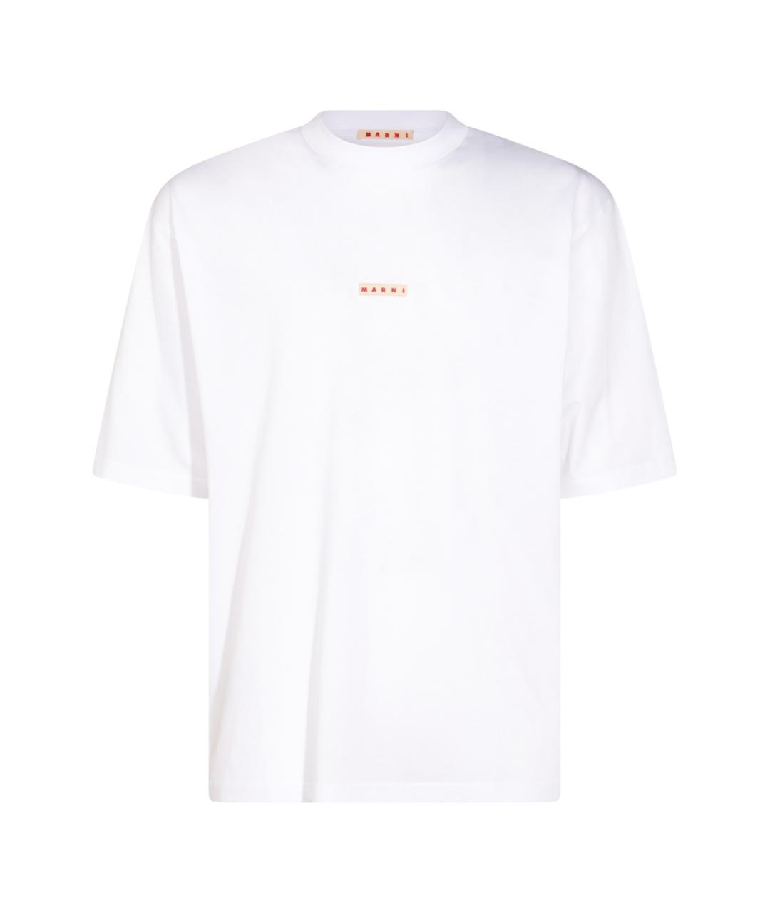 MARNI Белая хлопковая футболка, фото 1