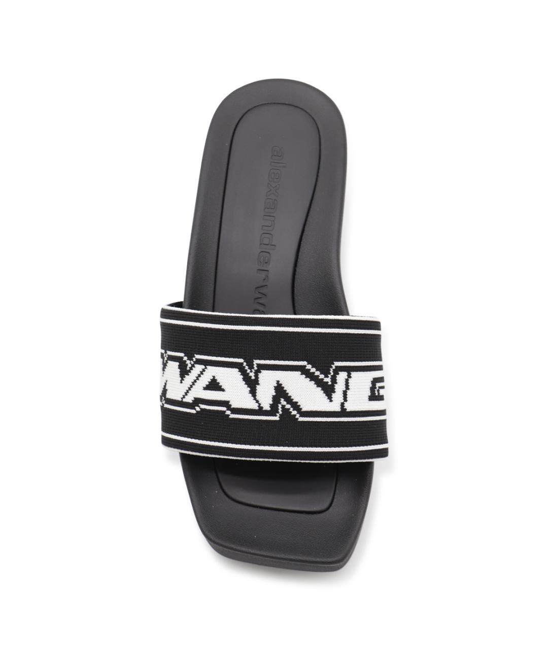ALEXANDER WANG Черные резиновые шлепанцы, фото 4