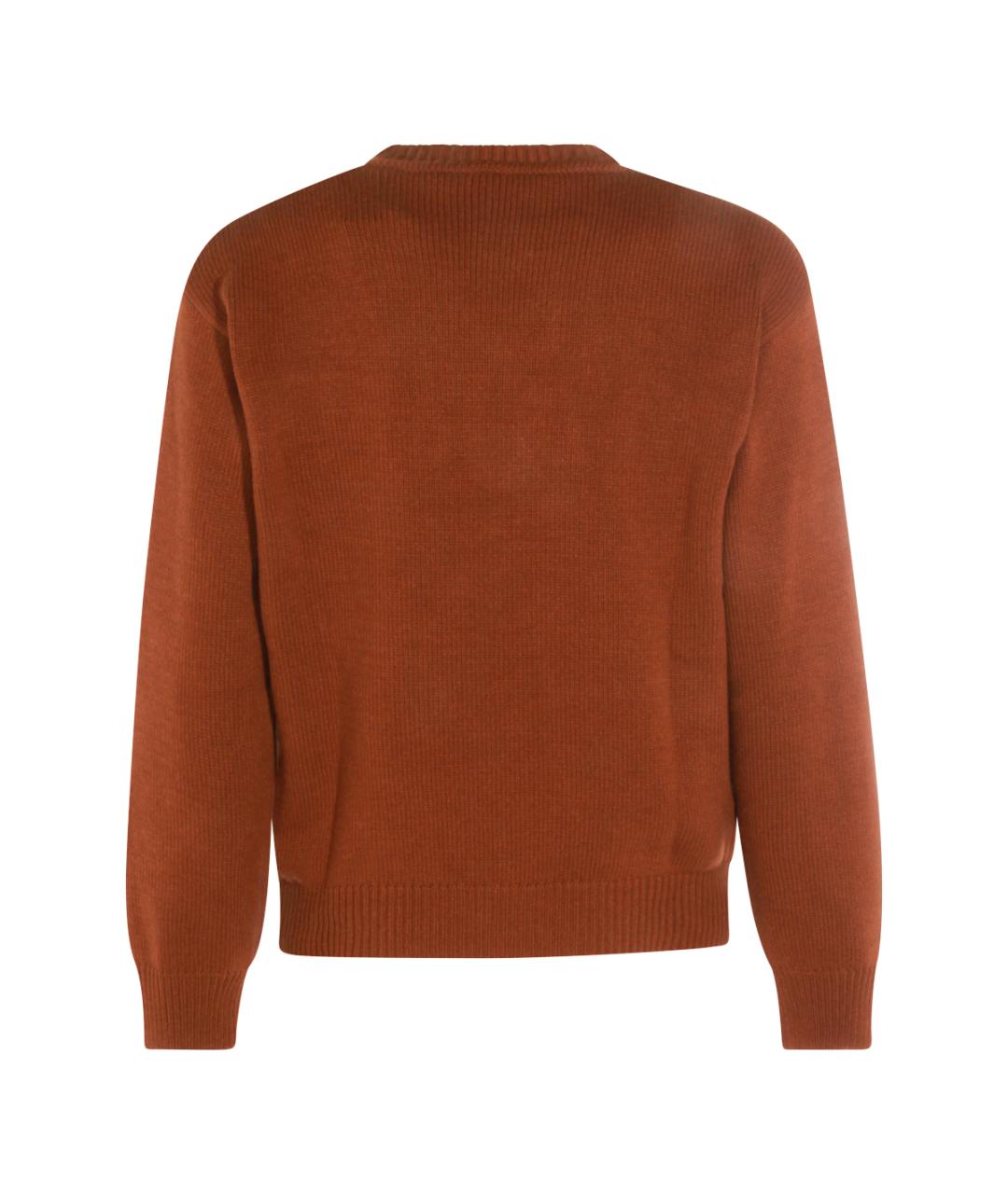 MARNI Коричневый шерстяной джемпер / свитер, фото 2