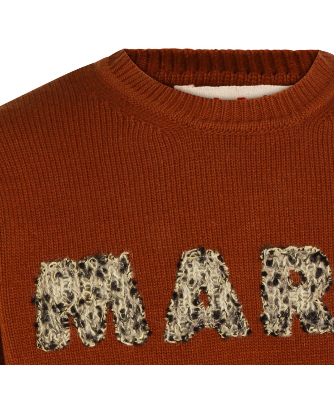 MARNI Коричневый шерстяной джемпер / свитер, фото 3